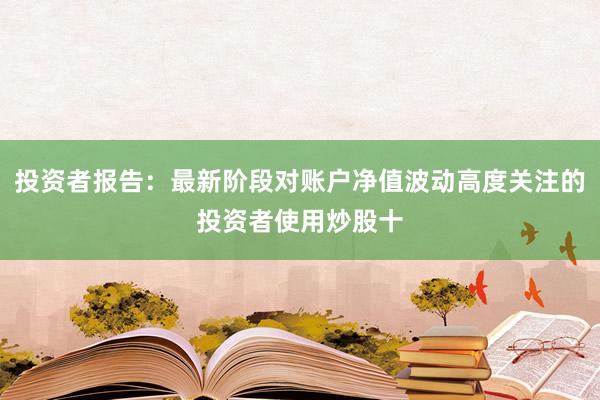 投资者报告：最新阶段对账户净值波动高度关注的投资者使用炒股十