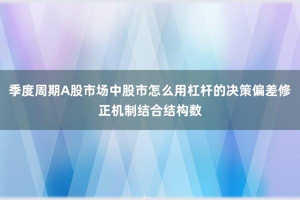 季度周期A股市场中股市怎么用杠杆的决策偏差修正机制结合结构数