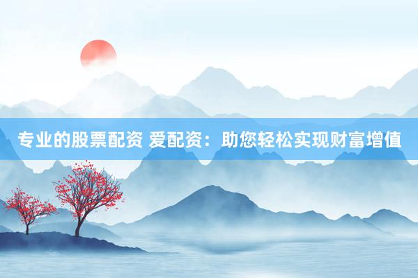 专业的股票配资 爱配资：助您轻松实现财富增值